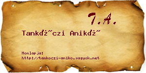 Tankóczi Anikó névjegykártya